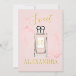 16 . Geburtstag French Pink Parfüm Monogram Einladung
