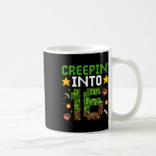 16. Geburtstag Gamer Pixel Creepin" in 16 Video G Kaffeetasse