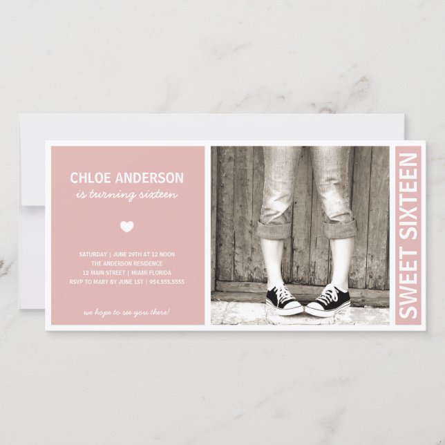 16 . GEBURTSTAG | GEBURTSTAGLICHE EINLADUNG (Vorderseite)