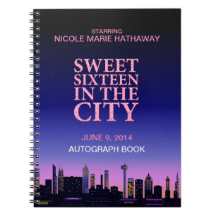 16. Geburtstag-Geburtstags-Autogramms-Erinnerungen Notizblock