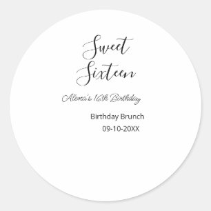 16 . Geburtstag Geburtstagsbrunch 16. Runder Aufkleber