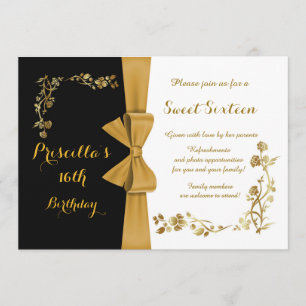 16. Geburtstag-Geburtstagseinladung, 16., Gatsby Einladung