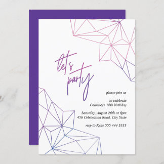 16 . Geburtstag-Geburtstagsparty Einladung