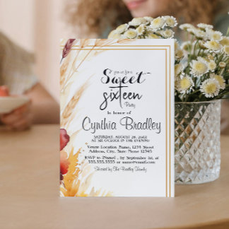 16 . Geburtstag-Geburtstagsparty Einladung