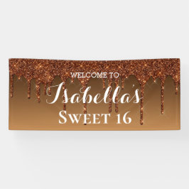 16. Geburtstag | Gold Drilling Glitzer Banner