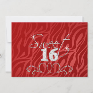 16 . Geburtstag mit Bling Geburtstagsparty Einladu Einladung