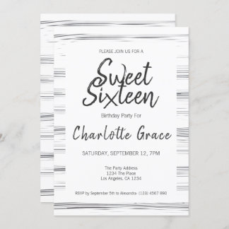 16 . Geburtstag Modern Birthday Party Einladung
