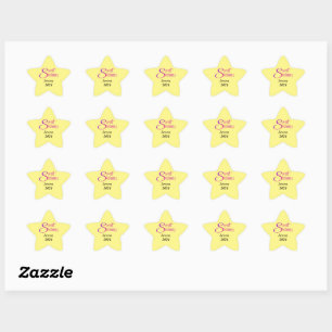 16 . Geburtstag Name and Year Star Stickers