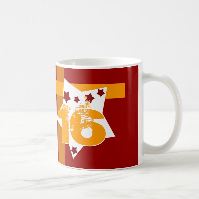 16. Geburtstag oder IRGENDWELCHE Jahr-Sterne V09 Tasse (Rechts)