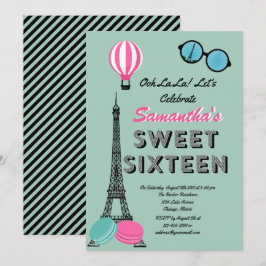 16 . Geburtstag Paris Happy Birthday Invitation Ca Einladung