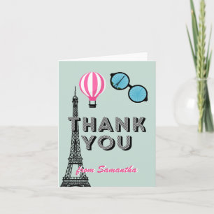16 . Geburtstag Paris Thema Geburtstag Vielen Dank Dankeskarte