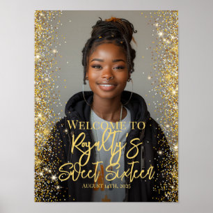 16 . Geburtstag Party Begrüßungszeichen mit Foto Poster