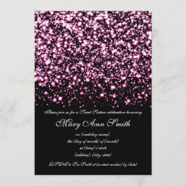 16. Geburtstag-Party-bezauberndes Mitternachtsrosa Einladung