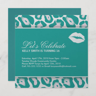 16 . Geburtstag-Party Einladung