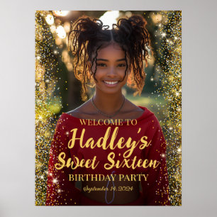 16 . Geburtstag Party Foto Begrüßungszeichen Poster