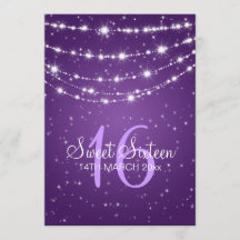 16 . Geburtstag Party-Funkkette Lila