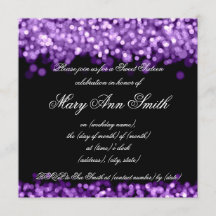 16 . Geburtstag Party Schimmert Lila Lichter