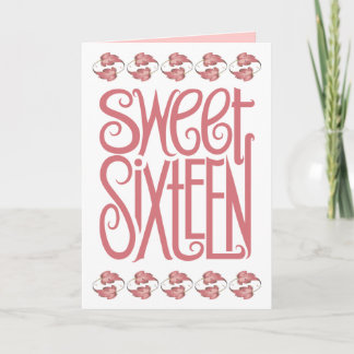 16 . Geburtstag Petals Birthday Card Karte