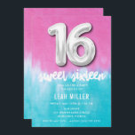 16 . Geburtstag Pink Gefärbte Krawatte Party Einla Einladung<br><div class="desc">Nehmen Sie an der Feier teil! Machen Sie sich mit unserer 16 . Geburtstag Teen Birthday Gefärbte Krawatte Party Einladung stilvoll zum Party bereit! Mit einem lebendigen rosa und türkisfarbenen Krawatte-Farbdesign und einem schimmernden silbernen "16"-Ballon bietet diese Einladung die Bühne für ein unvergessliches Fest. Ideal, um Freunde zum bunten Spaß...</div>