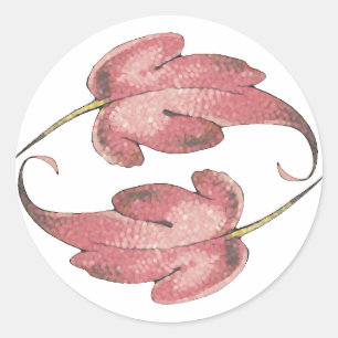 16 . Geburtstag Pink Leaf Sticker