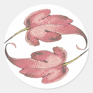 16 . Geburtstag Pink Leaf Sticker