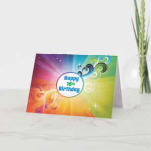 16. Geburtstag Religious Card Rainbow Segen Karte