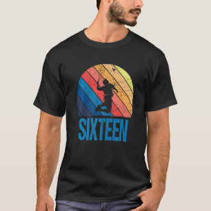 16. Geburtstag Retro Badminton 16 Jahre alter Jung T-Shirt