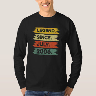 16. Geburtstag Retro Vintag Legend Seit Juli 2006 T-Shirt