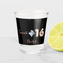 16 . Geburtstag-Schiebeglas Schnapsglas