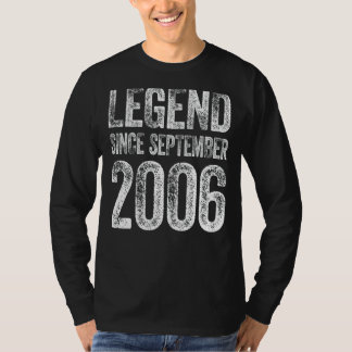 16. Geburtstag September Geboren 16 Jahre Vergehen T-Shirt