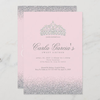 16. Geburtstag-Silber-Schein-Einladungen Einladung