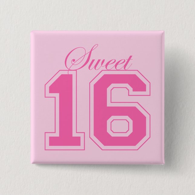 16. Geburtstag (Skript) Button (Vorderseite)