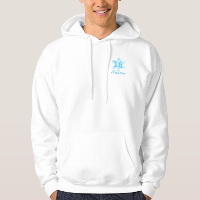 16. Geburtstag Snowy Prinzessin-Fertigen besonders Hoodie (Vorderseite)