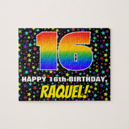 16. Geburtstag — Spaß, farbenfrohe Sternenweltenmu Puzzle
