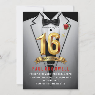 16. Geburtstag Sweet 16 Smoking Einladung