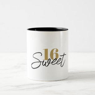 16. Geburtstag Sweet Sixteen 16 Jahre Geschenk Gef Zweifarbige Tasse
