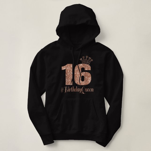 16. Geburtstag Teen 16 . Geburtstag 16 Rose Hoodie (Design vorne)