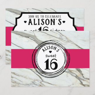 16 . Geburtstag trendige Teeny Girl Party Einladun Einladung
