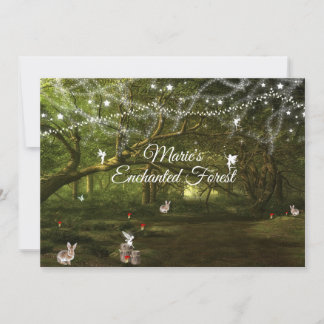 16 . Geburtstag, verzauberter Wald, Gewächse, Gewo Einladung