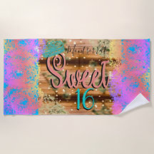 16 . Geburtstag Vintag Boho Turquoise Gold Rustika