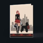 16. Geburtstags-Mädchengeschäft für die große Karte<br><div class="desc">Sechzehn zu drehen ist ein spezieller Tag für eine junge Dame. Es gibt viel,  zum zum großen Tag fertig zu werden. Diese Karte stellt ein Mädcheneinkaufen für die Feier dar. Der Entwurf ist modisch und chichi. Die Geburtstagskarte passt tadellos für ein junges Mädchen.</div>