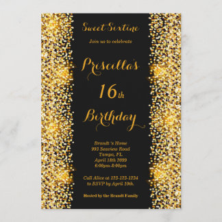 16. Geburtstagsfrau, jedes Alter, Disco-Stil Einladung