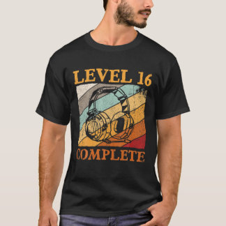 16. Geburtstagskameraden Video Gamer Stufe 16 abge T-Shirt