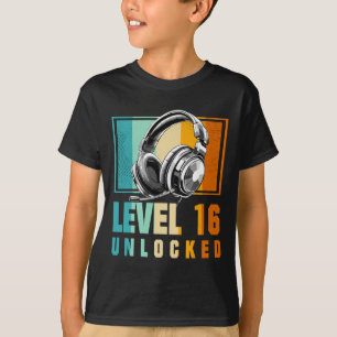 16. Geburtstagskameraspiel Stufe 16 Entsperrter Bo T-Shirt