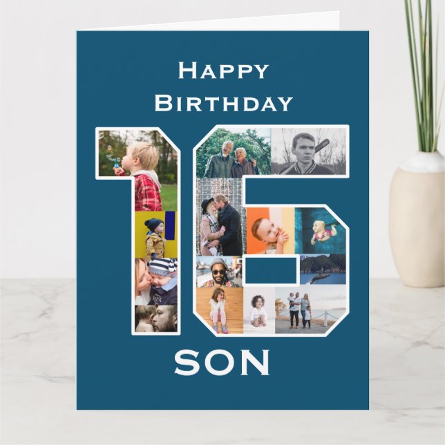 16. Geburtstagskarte Karte (Vorderseite)