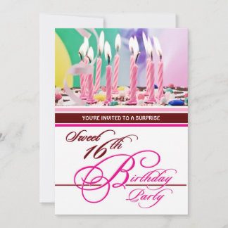 16. Geburtstagsüberraschung Party Einladungen