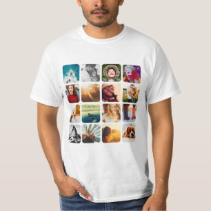 16 gerundeter Rahmen für Fotomodulenquadrat T-Shirt