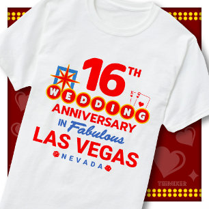 16. Hochzeitsjubiläum Fabelhaftes Las Vegas Paar T-Shirt