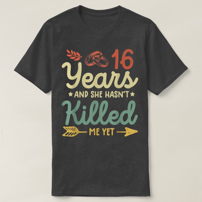 16. Hochzeitstag Tee passende Paare 16 (Design vorne)