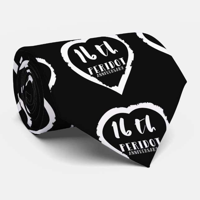 16. Hochzeitstag traditioneller Peridot Krawatte (Gerollt)